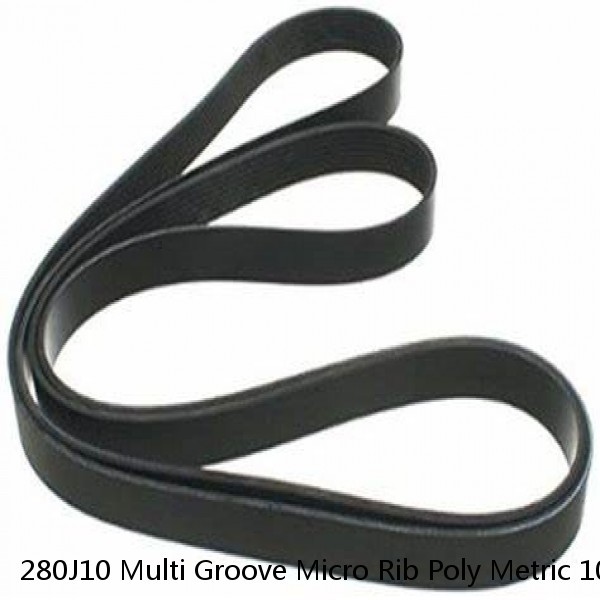 280J10 Multi Groove Micro Rib Poly Metric 10 ribbed V Belt 280-J-10 280 J 10 #1 image